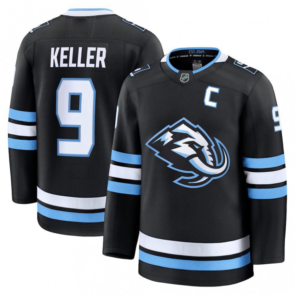 Men's Utah Mammoth Clayton Keller Black Home Premium Player Jersey-Pro Kit Vault | Brand New 26/27 Sports Jerseys